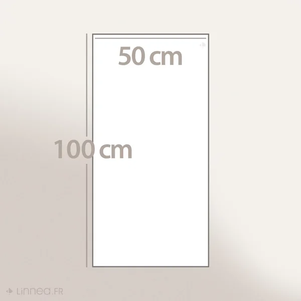 Serviette de toilette 50x100 cm pur coton collection OSAKA feuillage gris