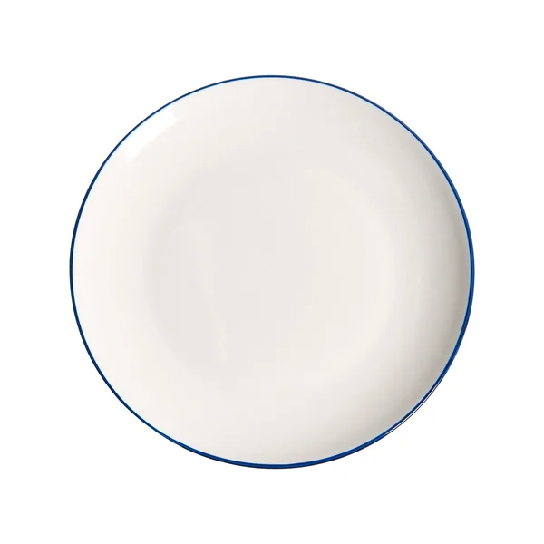 Set de 12 couverts de table CUMIN Porcelaine Blanc cassé/bleu