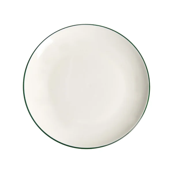 Set de 12 couverts de table CUMIN Porcelaine Blanc cassé/vert