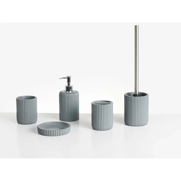 Set de 5 accessoires de salle de bain CAMANA Gris clair