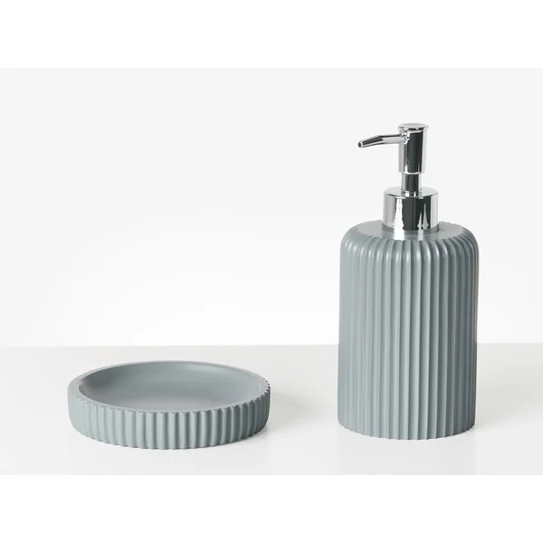 Set de 5 accessoires de salle de bain CAMANA Gris clair