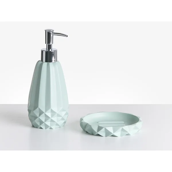Set de 5 accessoires de salle de bain SAMIRIA Vert menthe