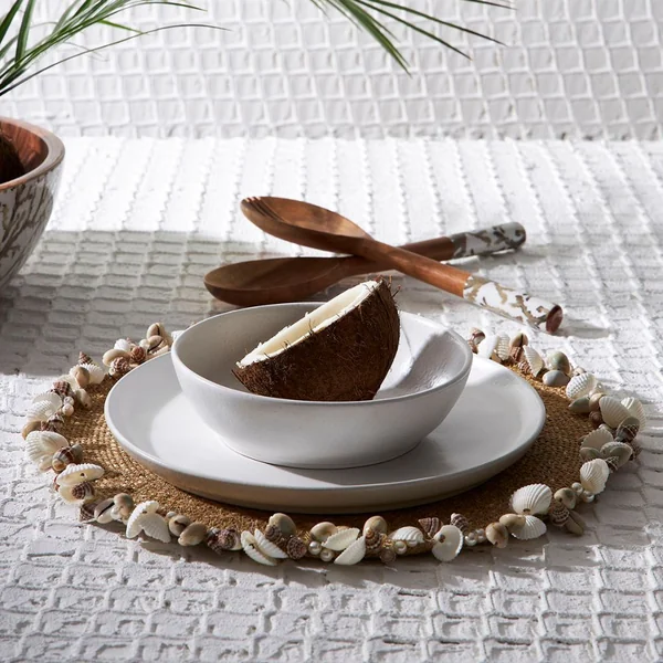 Set de table rond en jonc de mer naturel d36cm - Cauri
