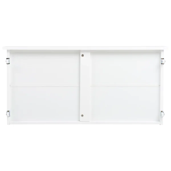 Set of 2 Bed Storage Drawers Pine Wood CRONAT White