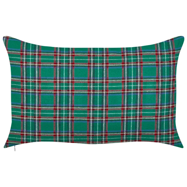 Set of 2 Decorative Cushions JOYCANDY 30 x 50 cm Green Christmas Motif