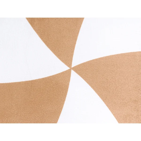 Set of 2 Decorative Cushions WHIRL CANDY Fabric 60 x 60 cm Brown/ White Christmas Motif