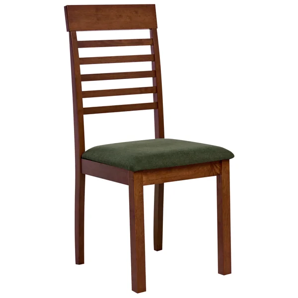 Set of 2 Dining Chairs ORTLEY Wood Dark Brown/ Green