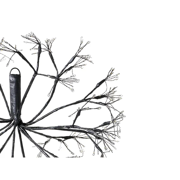 Set of 2 Hanging Decorations LED RACKSTA Mistletoe 30/25 cm Black