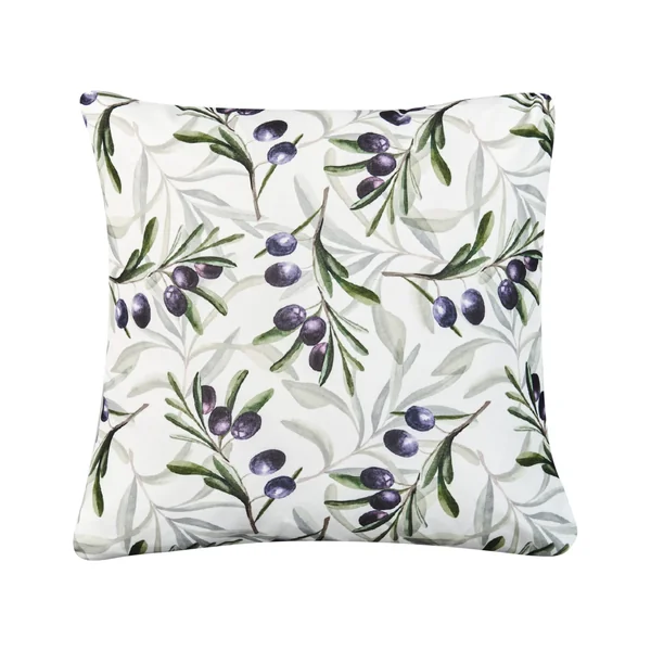Set of 2 Outdoor Cushions TRANQUI Plant Pattern 45 x 45 cm Multicolour