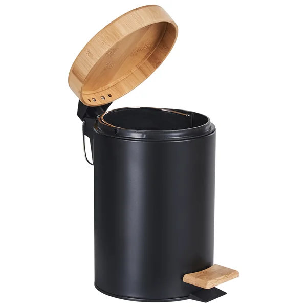 Set of 2 Pedal Waste Bins 3 L ECOSMART Metal Black