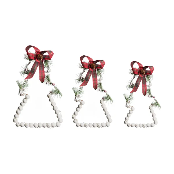 Set of 3 Christmas Decorations LED KYVESI Christmas Tree 20/25/30 cm White