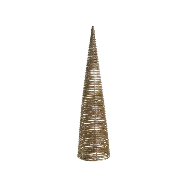 Set of 3 Christmas Decorations LED TUELSO Christmas Tree 60/80/100 cm Gold