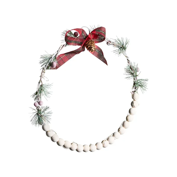 Set of 3 Hanging Decorations LED KEITELE Wreath 25/30/35 cm White