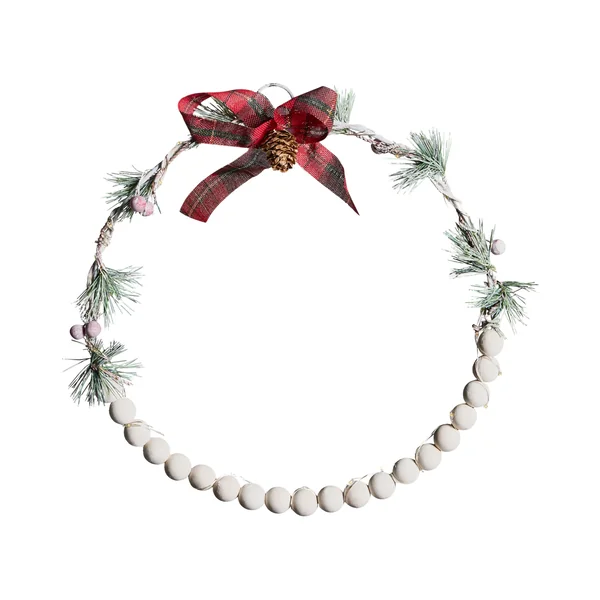 Set of 3 Hanging Decorations LED KEITELE Wreath 25/30/35 cm White