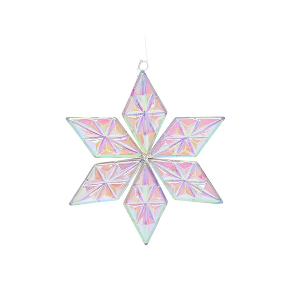 Set of 3 Hanging Decorations RENSJON Star 25/35/46 cm Multicolour