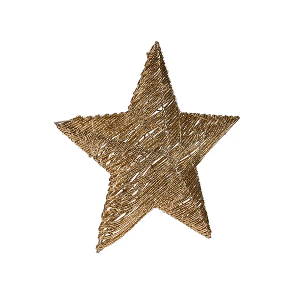 Set van 2 kerstdecoraties LED HAMPEN Ster 24/30 cm Goud