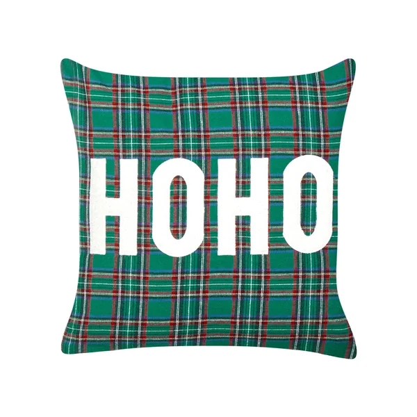 Set van 2 sierkussens JOYCANDY 45 x 45 cm Groen kerstmotief