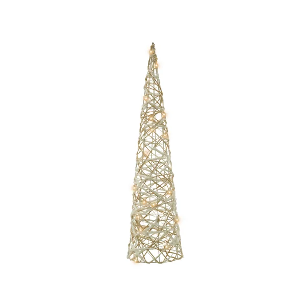 Set van 3 kerstdecoraties TUELSO Kerstboom 60/80/100 cm Wit/goud
