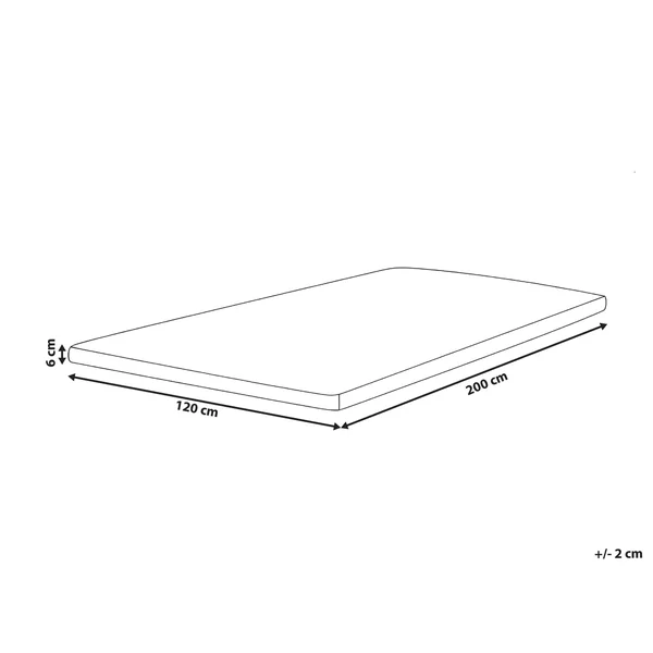 Surmatelas en mousse à mémoire de forme DAZZEL 120 x 200 cm