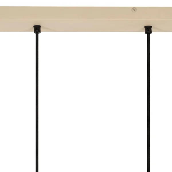 Suspension 3 lumières hauteur réglable en fer sable et manguier h120cm E27 - Ferese