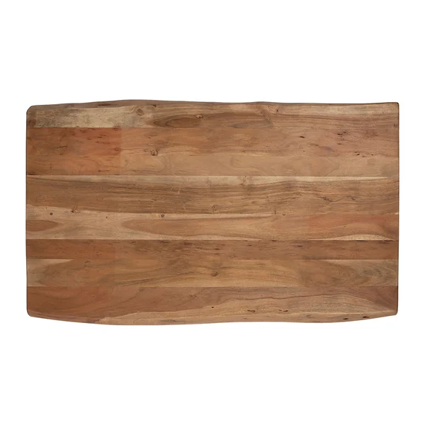 Table basse en acacia massif et pieds en fer noir 130x70cm - Factory
