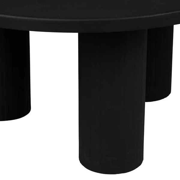 Table basse ronde 3 pieds en fer noir d70xh35cm - Organic