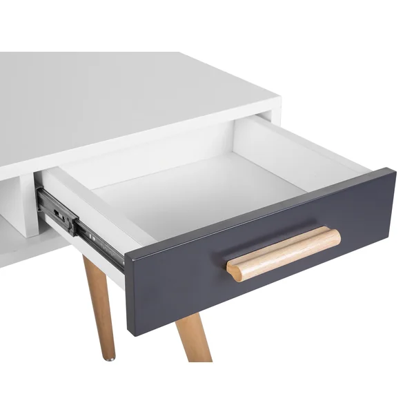 Table de bureau FRISCO Gris 120 cm 45 cm avec tiroirs
