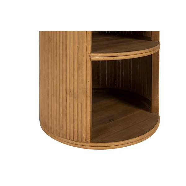 Table de chevet avec 2 niveaux en bambou naturel - Saori
