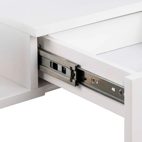 Table de chevet mural en bois blanc 1 tiroir 40x32cm - Ashlan
