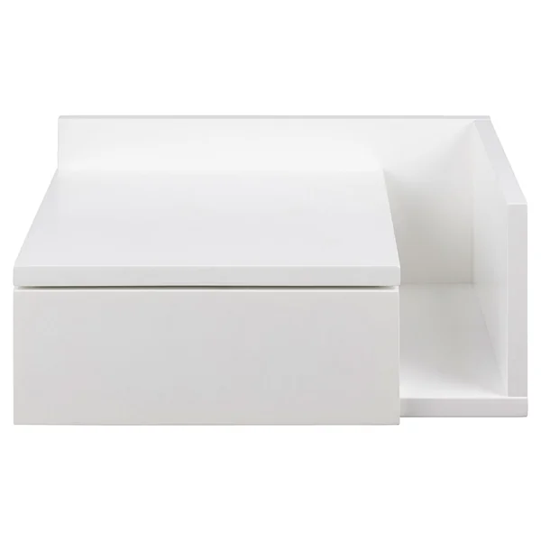 Table de chevet mural en bois blanc 1 tiroir 40x32cm - Ashlan