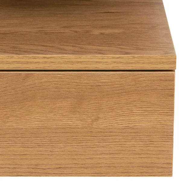 Table de chevet mural en bois naturel 1 tiroir 35x32cm - Ashlan