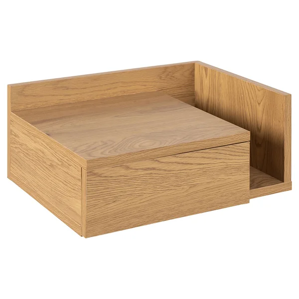 Table de chevet murale en bois naturel 1 tiroir 40x32cm - Ashlan