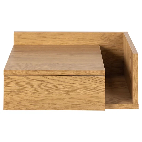 Table de chevet murale en bois naturel 1 tiroir 40x32cm - Ashlan