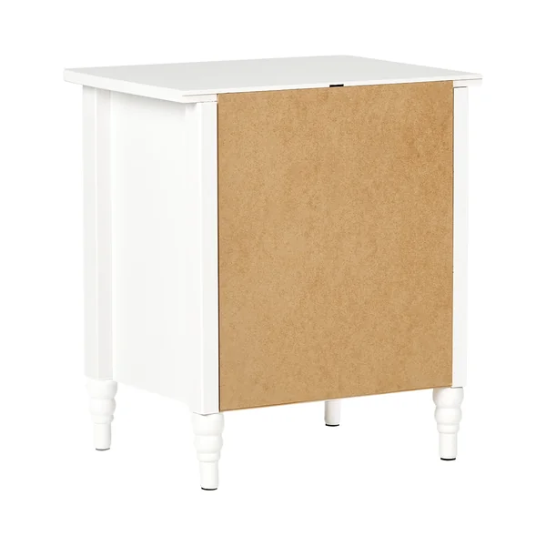 Table de nuit à 2 tiroirs SHILLINGTON Bois de pin Blanc