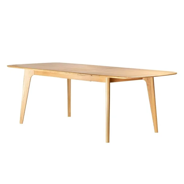 Table de repas avec allonge intégrée en chene naturel 180(+50)x100xh76cm - Sublime