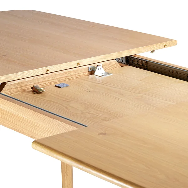 Table de repas avec allonge intégrée en chene naturel 180(+50)x100xh76cm - Sublime