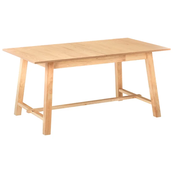 Table de salle à manger extensible BARNES Frêne clair 160/200 cm 90 cm