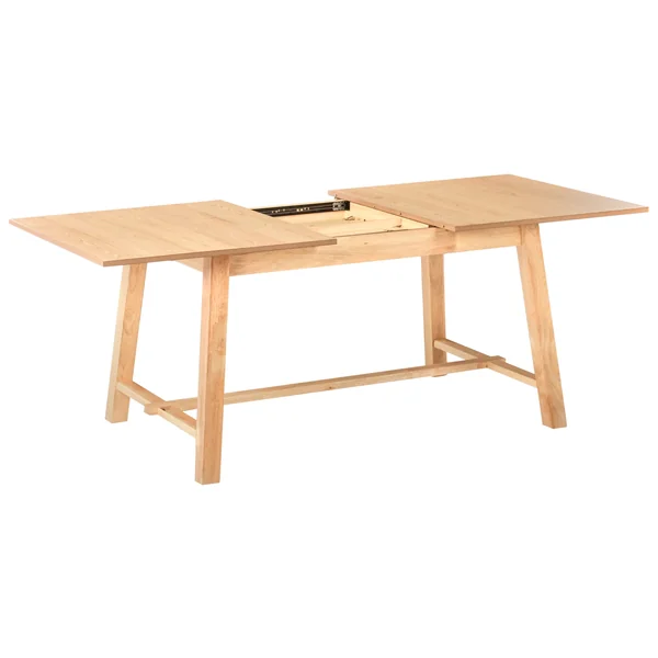 Table de salle à manger extensible BARNES Frêne clair 160/200 cm 90 cm