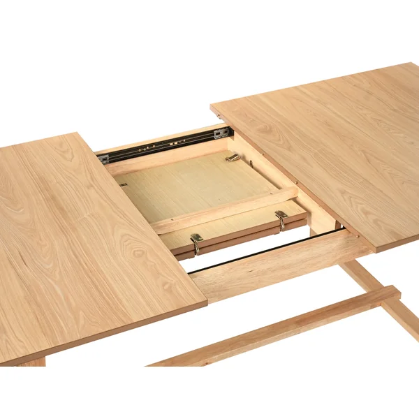 Table de salle à manger extensible BARNES Frêne clair 160/200 cm 90 cm