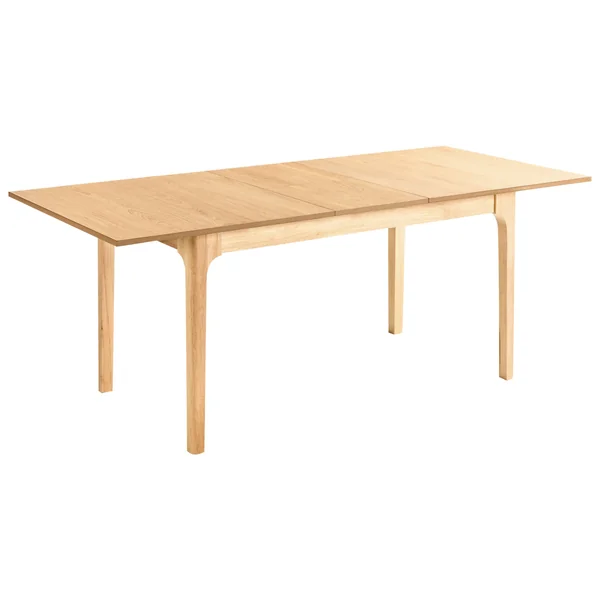 Table de salle à manger extensible DELMAS Frêne clair 160/200 cm 90 cm