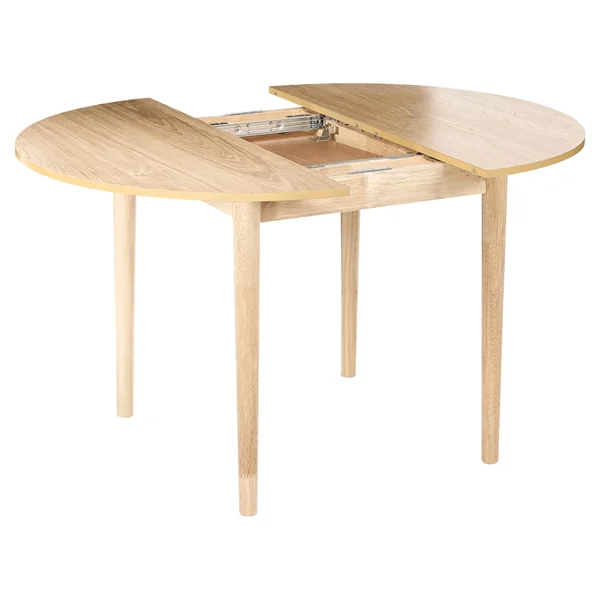 Table de salle à manger extensible ECHO Chêne clair 107/137 cm 107 cm