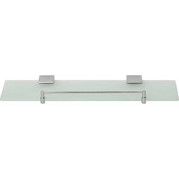 TABLETTE VERRE GIVRE A FIXER 52 CM ZAMACK ACIER INOXYDABLE V