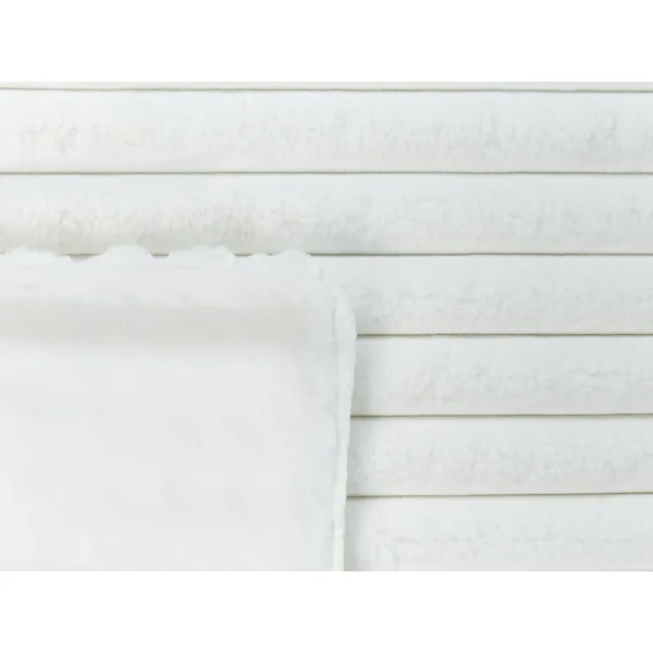 Tagesdecke RAKYA Webpelz 150 x 200 cm Weiß