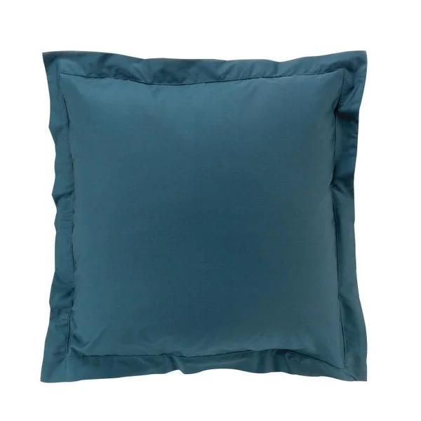 TAIE D OREILLER VP 63 X 63 CM PERCALE UNI 78 FILS BLEU