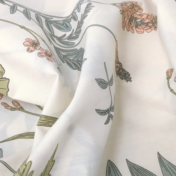 Taie de traversin 200x43 cm percale 100 % coton FÉÉRIE Blanc sauge