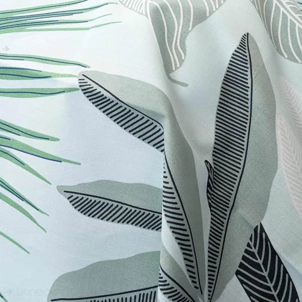 Taie de traversin 240x43 cm percale de coton MOOREA PACIFIC bleu/vert