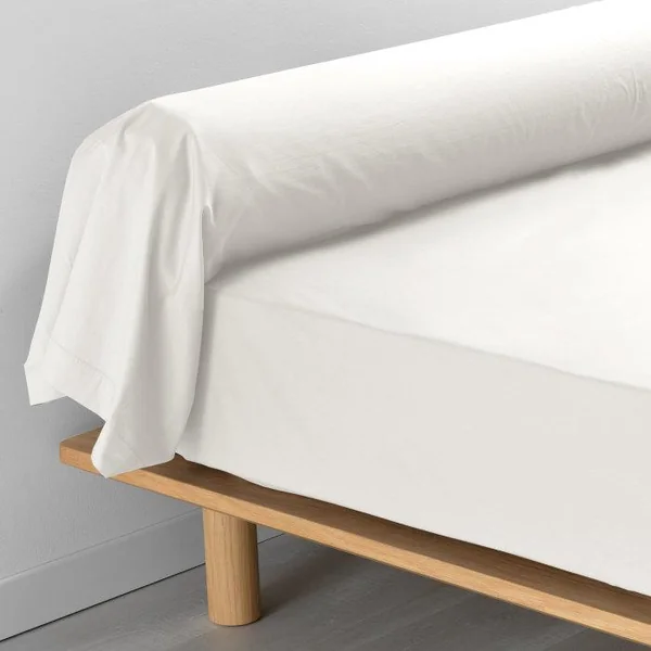 TAIE DE TRAVERSIN 85 X 185 CM PERCALE UNI 78 FILS NATUREL