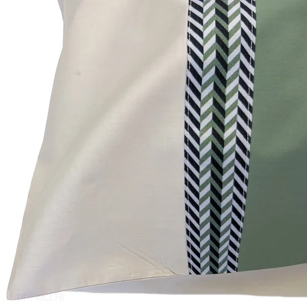 Taie d'oreiller 50x70 cm percale 100% coton NOA vert Kaki