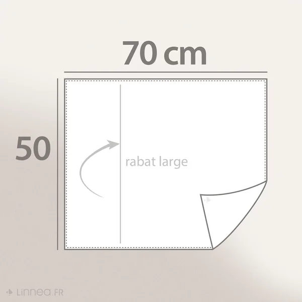 Taie d'oreiller 50x70 cm percale coton longues fibres GABIN marron