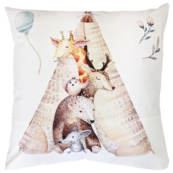 Taie d'oreiller 65x65 cm en 100% percale de coton TIPI blanc
